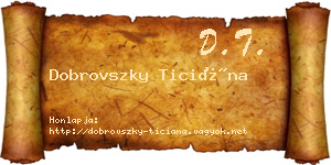 Dobrovszky Ticiána névjegykártya